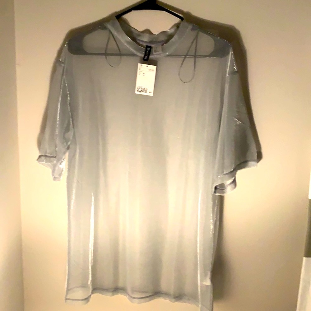 Iridescent see through shirt